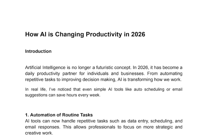 write SEO blog articles about ai tools and productivity